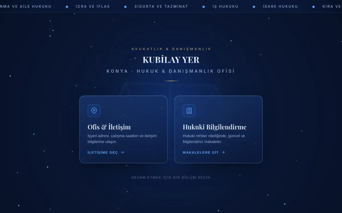 Av. Kubilay Yer web sitesi ekran görüntüsü