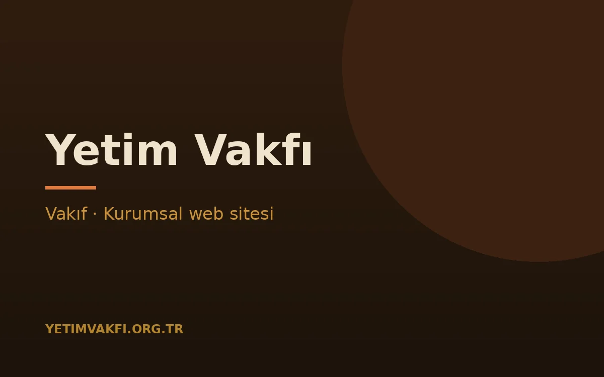 Yetim Vakfı web sitesi ekran görüntüsü